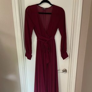 Maroon Wrap Maxi